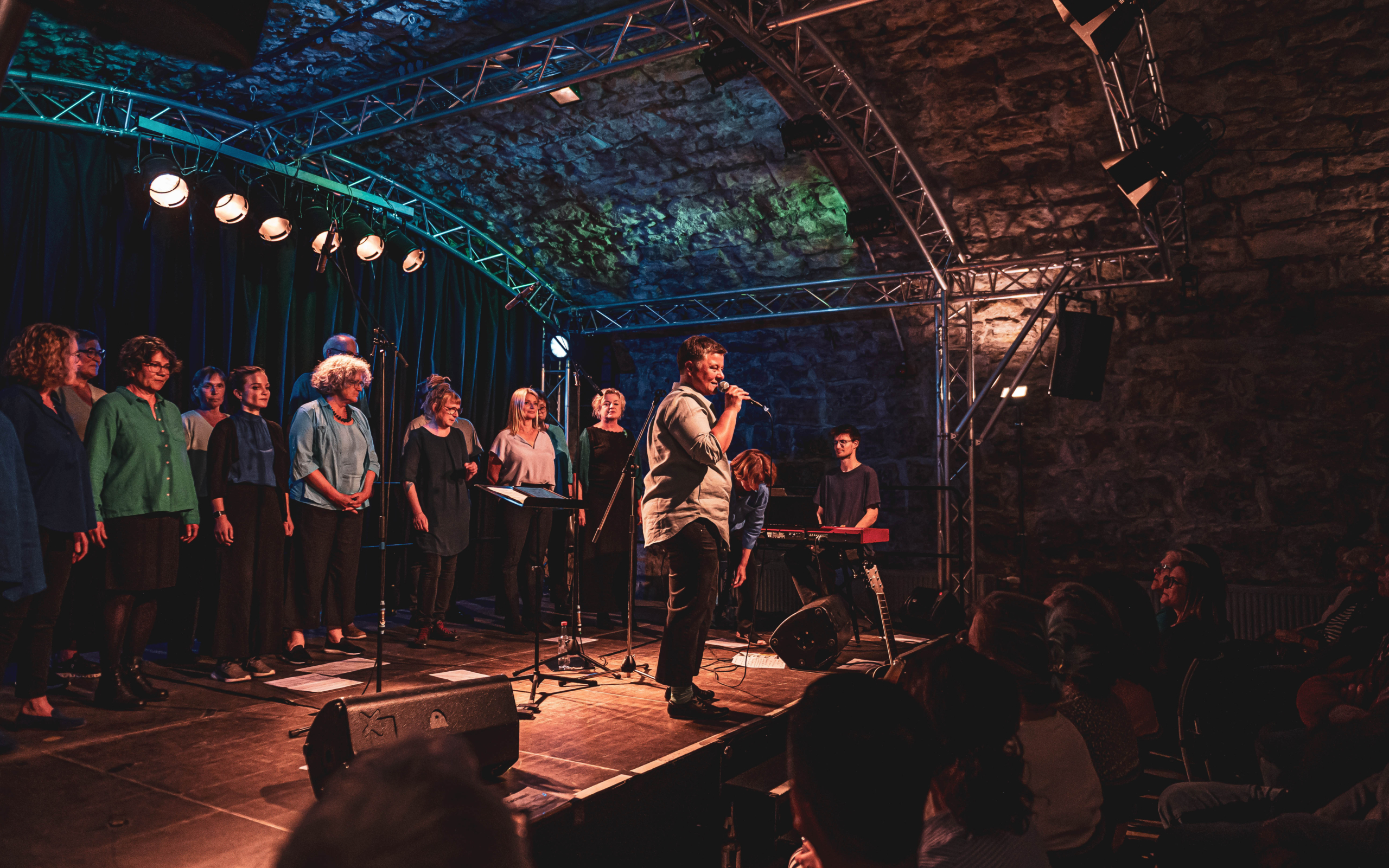 Chorformation mit Publikum